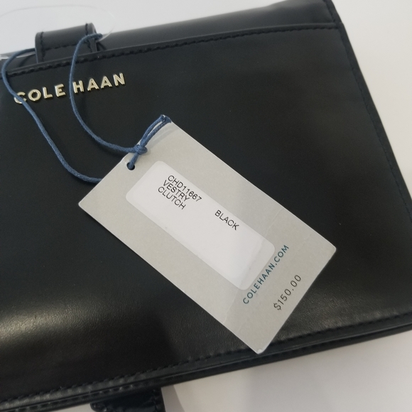 Cole Haan Vestry Black Leather Clutch - Picture 11 of 12